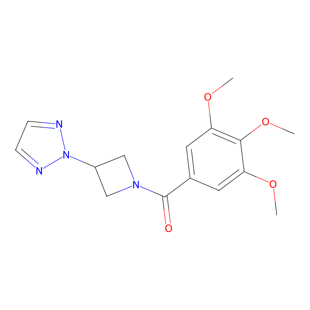 2-[1-(3,4,5-trimethoxybenzoyl)azetidin-3-yl]-2H-1,2,3-triazole molecular structure, CAS 2380068-24-4
