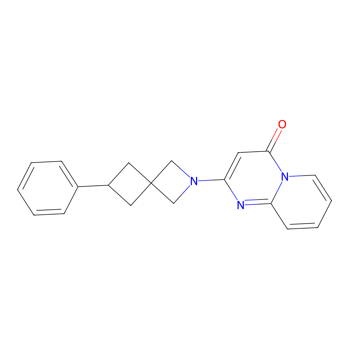 2-{6-phenyl-2-azaspiro[3.3]heptan-2-yl}-4H-pyrido[1,2-a]pyrimidin-4-one molecular structure, CAS 2380069-55-4