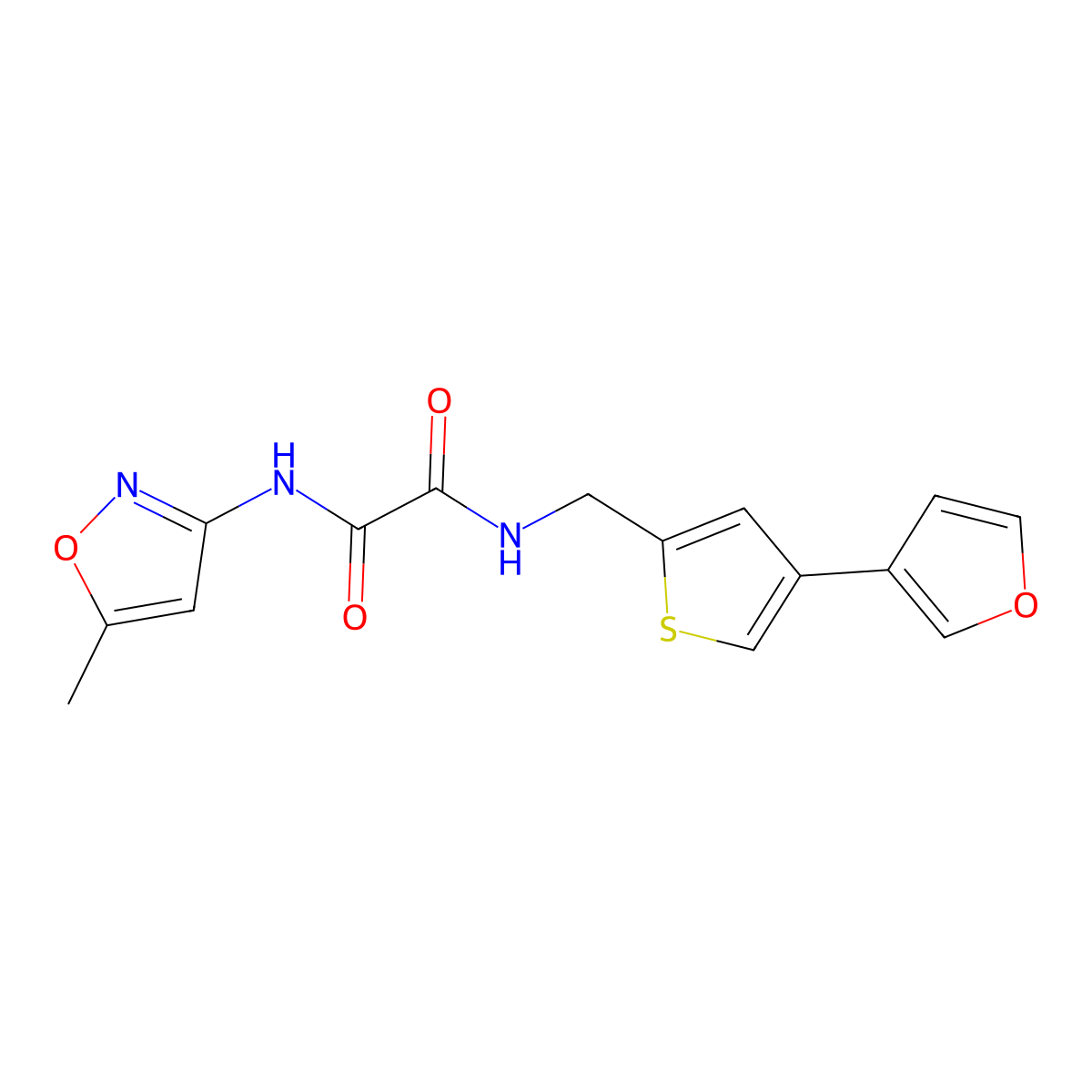N-{[4-(furan-3-yl)thiophen-2-yl]methyl}-N'-(5-methyl-1,2-oxazol-3-yl)ethanediamide molecular structure, CAS 2380069-88-3