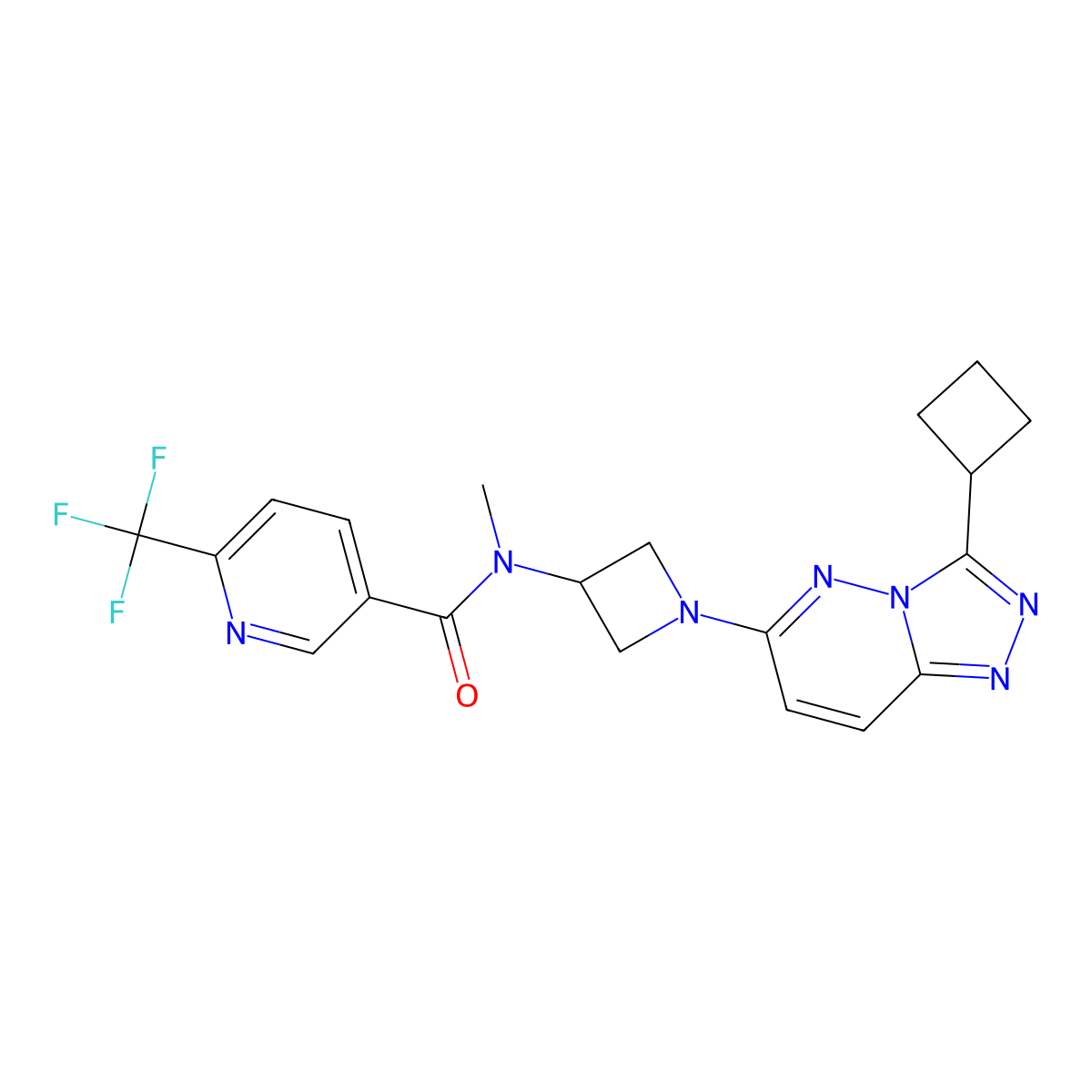 N-(1-{3-cyclobutyl-[1,2,4]triazolo[4,3-b]pyridazin-6-yl}azetidin-3-yl)-N-methyl-6-(trifluoromethyl)pyridine-3-carboxamide molecular structure, CAS 2380069-96-3