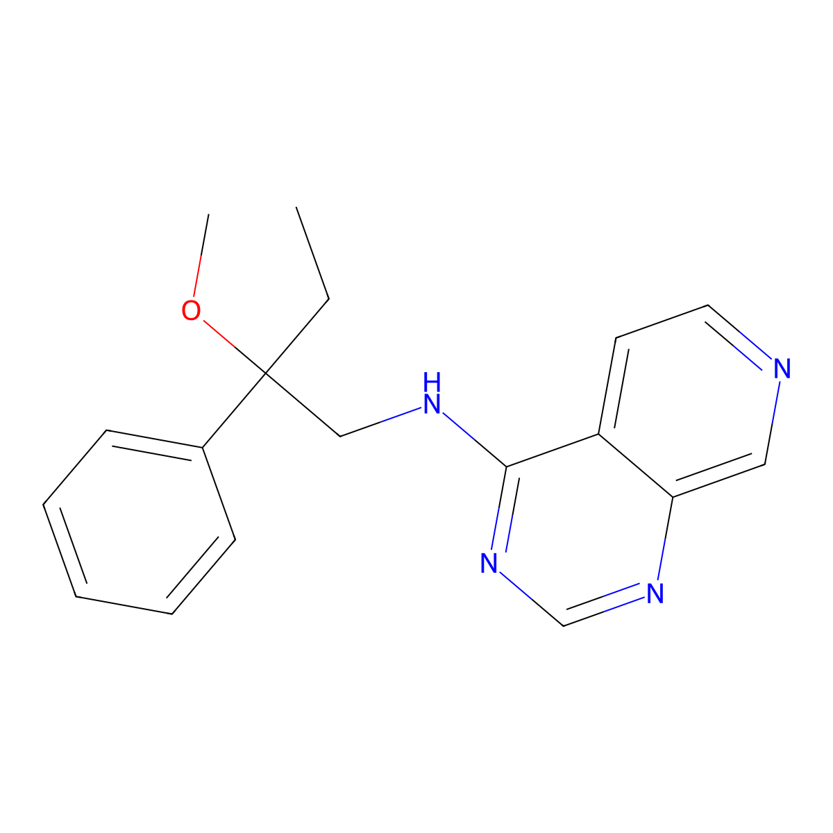 N-(2-Methoxy-2-phenylbutyl)pyrido[3,4-d]pyrimidin-4-amine molecular structure, CAS 2380070-04-0