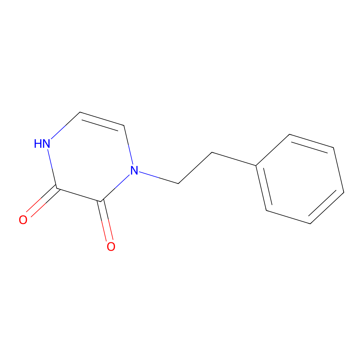 4-(2-Phenylethyl)-1H-pyrazine-2,3-dione molecular structure, CAS 2380070-06-2