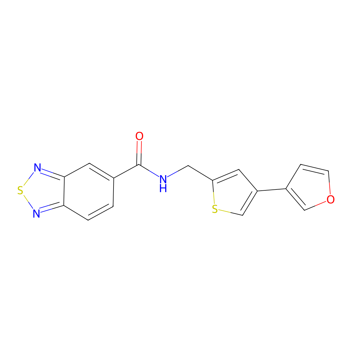N-{[4-(furan-3-yl)thiophen-2-yl]methyl}-2,1,3-benzothiadiazole-5-carboxamide molecular structure, CAS 2380070-15-3