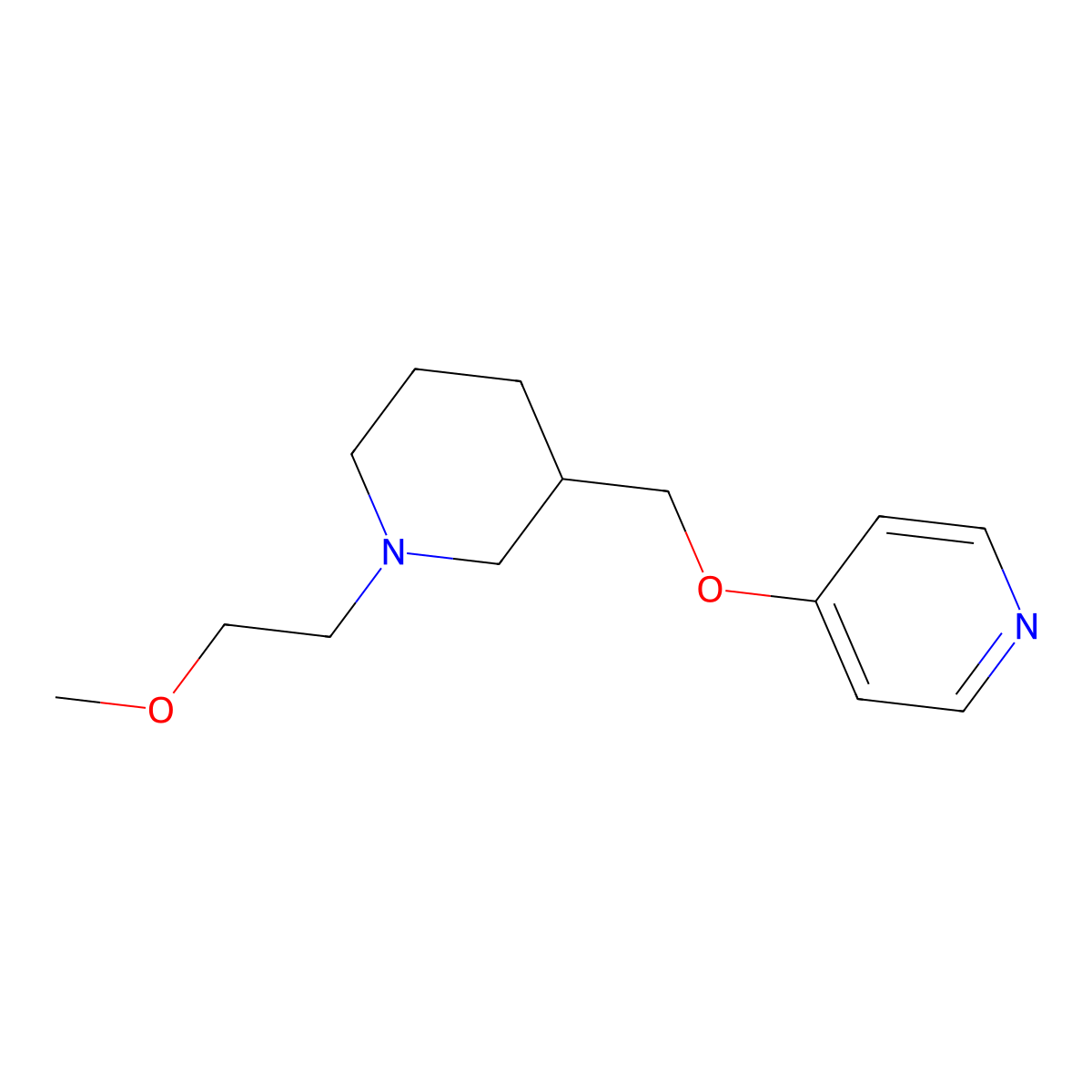 4-{[1-(2-Methoxyethyl)piperidin-3-yl]methoxy}pyridine molecular structure, CAS 2380070-25-5