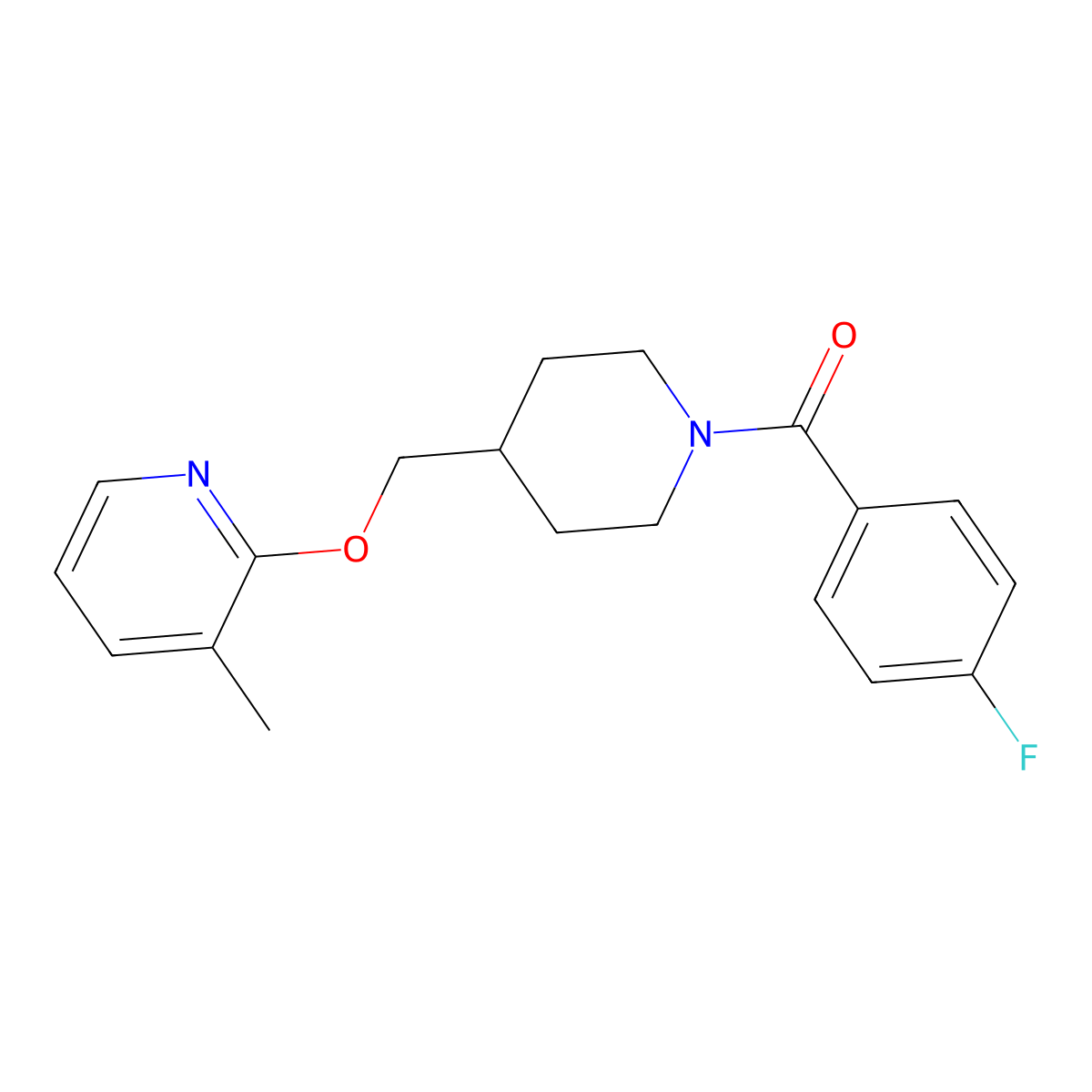 2-{[1-(4-Fluorobenzoyl)piperidin-4-yl]methoxy}-3-methylpyridine molecular structure, CAS 2380070-42-6