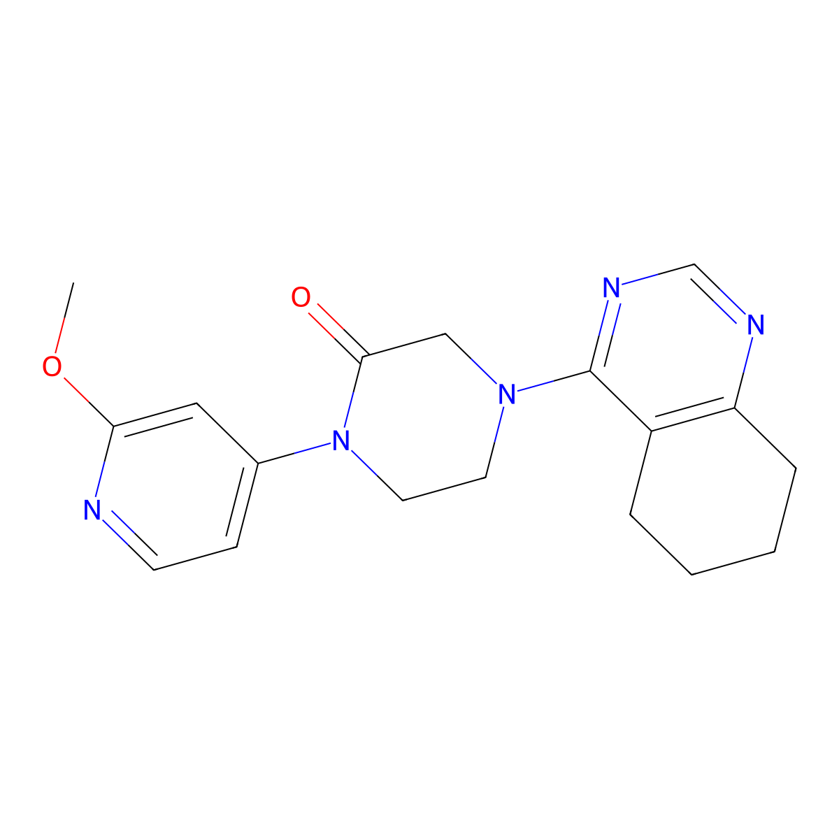 1-(2-Methoxypyridin-4-yl)-4-(5,6,7,8-tetrahydroquinazolin-4-yl)piperazin-2-one molecular structure, CAS 2380070-48-2