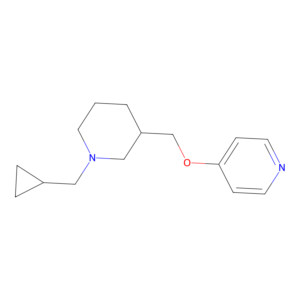 4-{[1-(Cyclopropylmethyl)piperidin-3-yl]methoxy}pyridine molecular structure, CAS 2380070-50-6