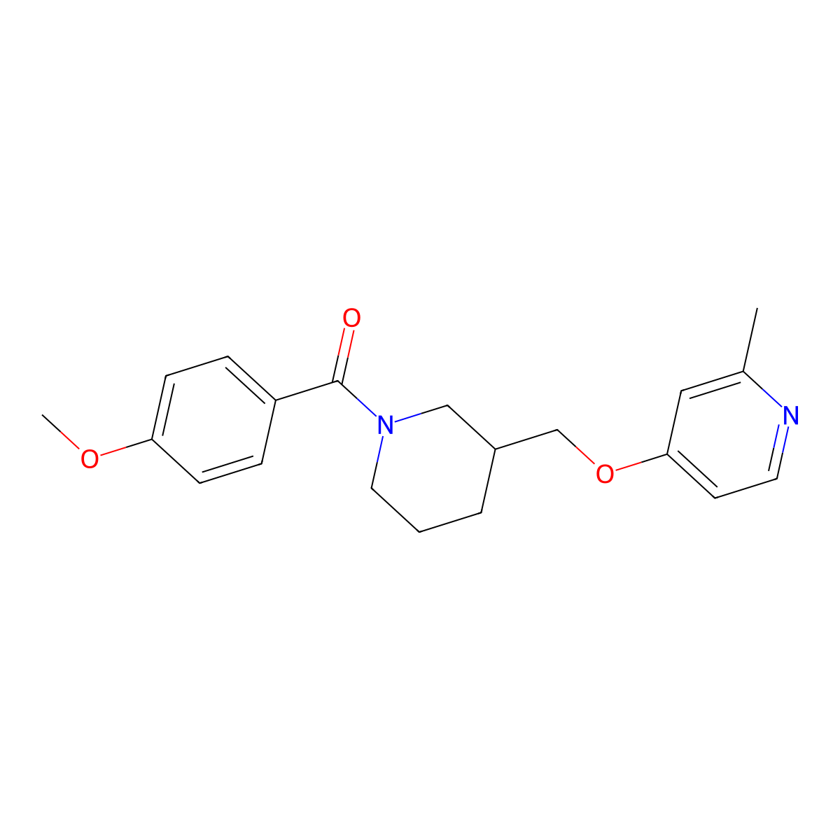 4-{[1-(4-Methoxybenzoyl)piperidin-3-yl]methoxy}-2-methylpyridine molecular structure, CAS 2380070-51-7