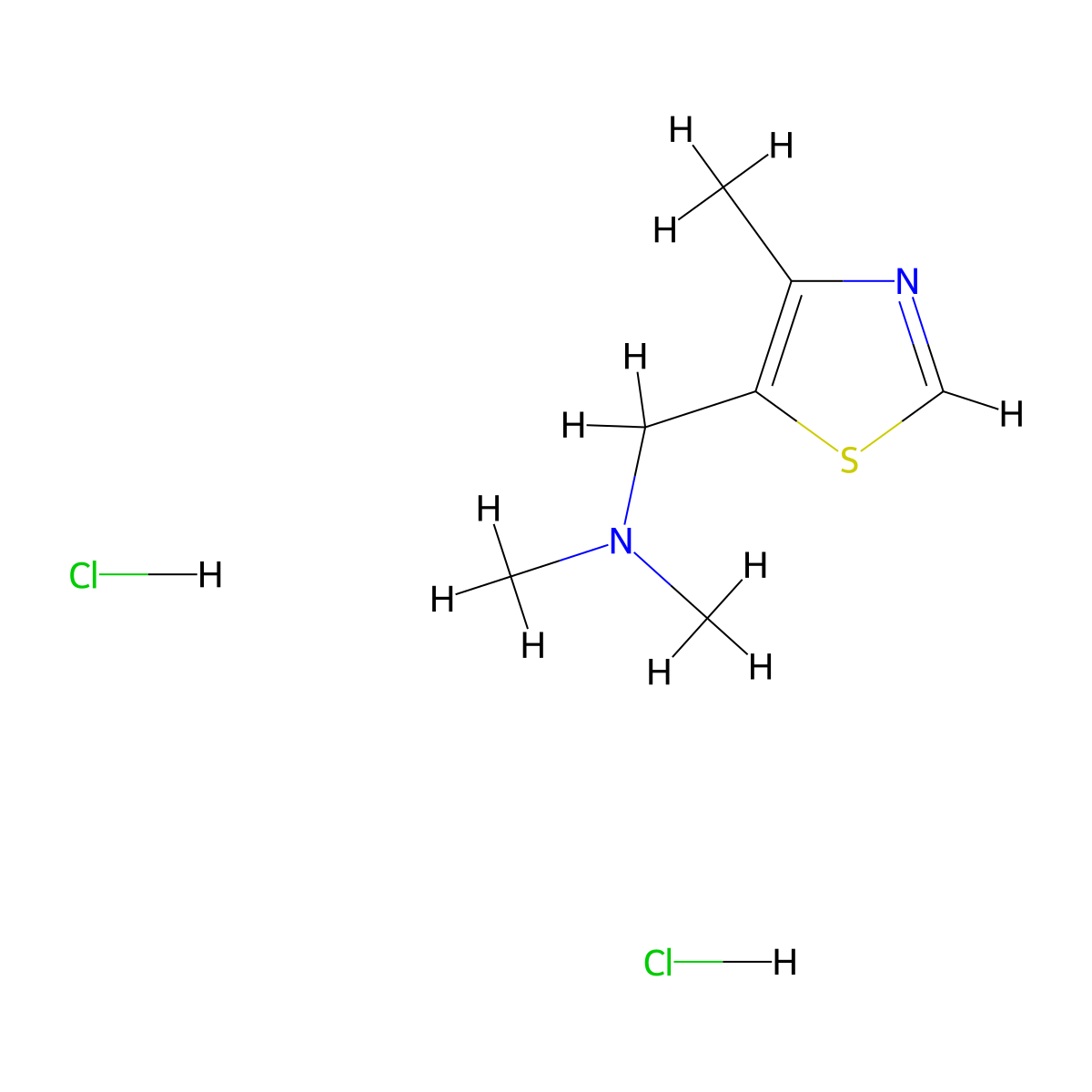 Dimethyl[(4-methyl-1,3-thiazol-5-yl)methyl]amine dihydrochloride molecular structure, CAS 2380070-58-4