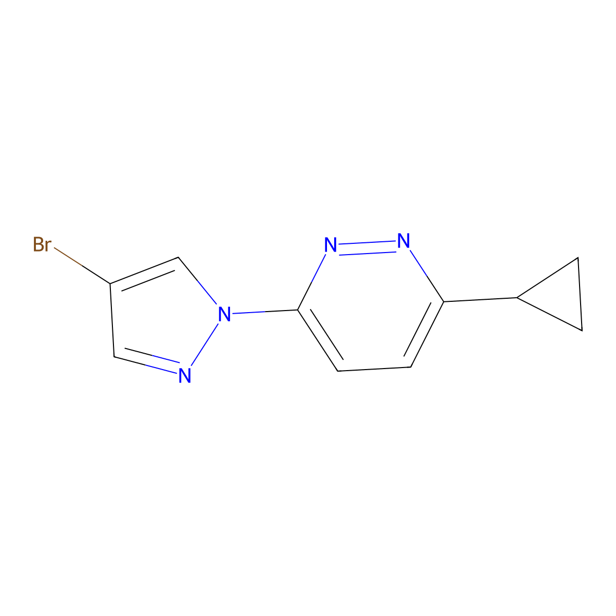 3-(4-bromo-1H-pyrazol-1-yl)-6-cyclopropylpyridazine molecular structure, CAS 2380070-93-7