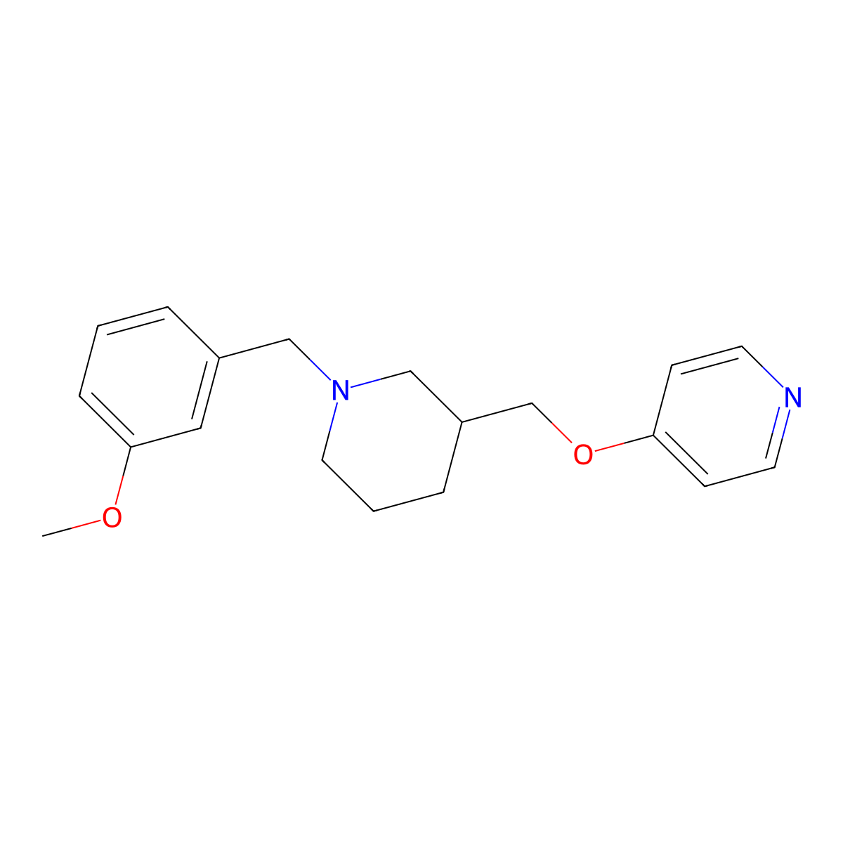 4-({1-[(3-Methoxyphenyl)methyl]piperidin-3-yl}methoxy)pyridine molecular structure, CAS 2380070-94-8