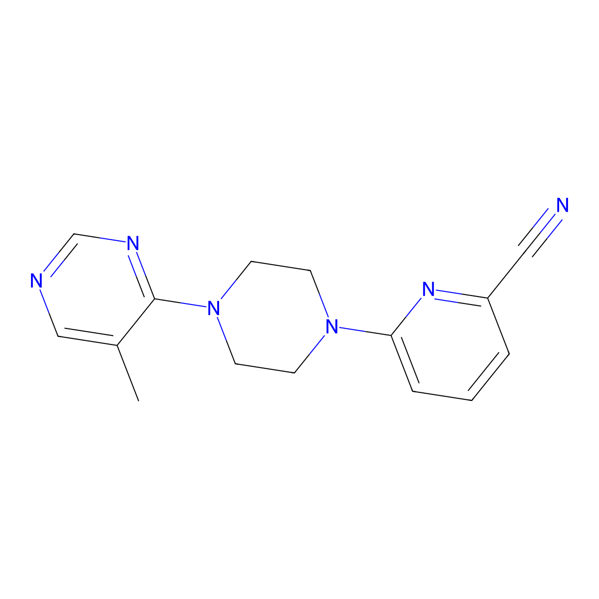 6-[4-(5-Methylpyrimidin-4-yl)piperazin-1-yl]pyridine-2-carbonitrile molecular structure, CAS 2380071-13-4