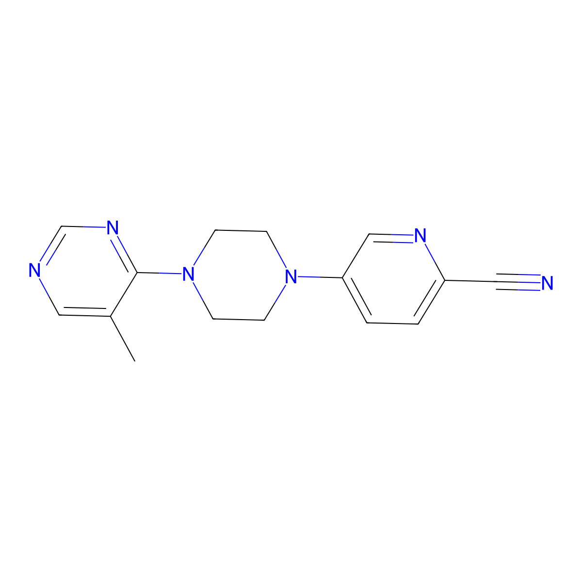 5-[4-(5-Methylpyrimidin-4-yl)piperazin-1-yl]pyridine-2-carbonitrile molecular structure, CAS 2380071-22-5