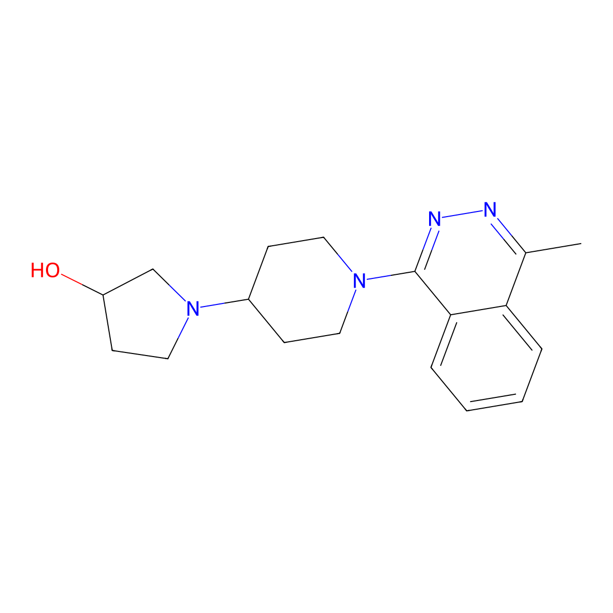 1-[1-(4-Methylphthalazin-1-yl)piperidin-4-yl]pyrrolidin-3-ol molecular structure, CAS 2380071-26-9