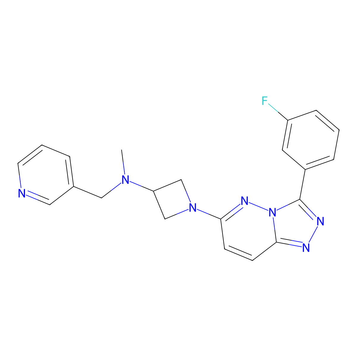 1-[3-(3-fluorophenyl)-[1,2,4]triazolo[4,3-b]pyridazin-6-yl]-N-methyl-N-[(pyridin-3-yl)methyl]azetidin-3-amine molecular structure, CAS 2380071-74-7