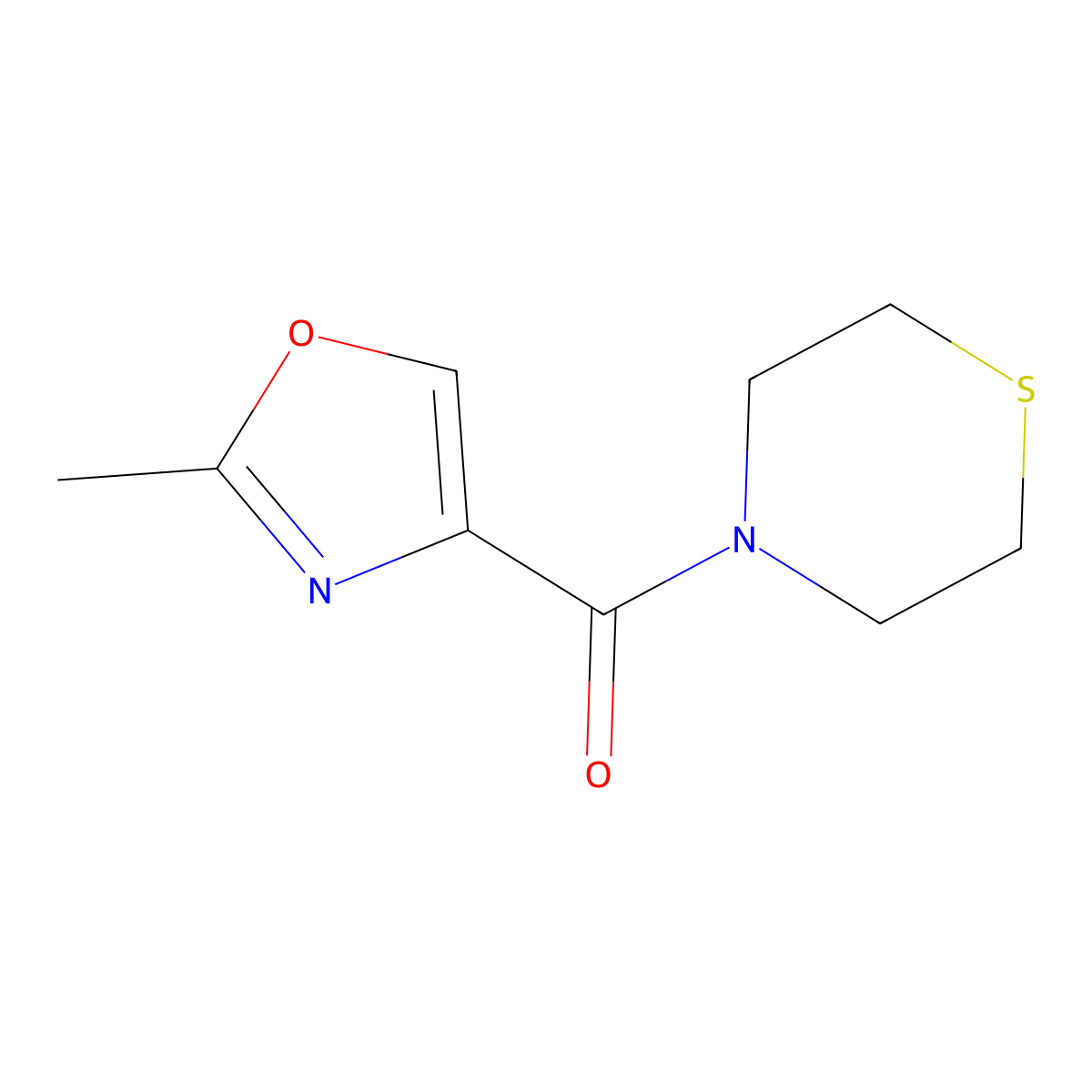 4-(2-Methyl-1,3-oxazole-4-carbonyl)thiomorpholine molecular structure, CAS 2380077-37-0