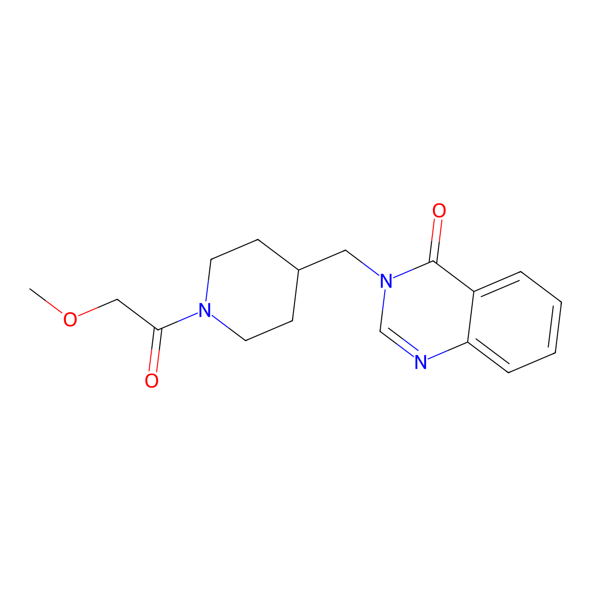 3-{[1-(2-Methoxyacetyl)piperidin-4-yl]methyl}-3,4-dihydroquinazolin-4-one molecular structure, CAS 2380078-53-3
