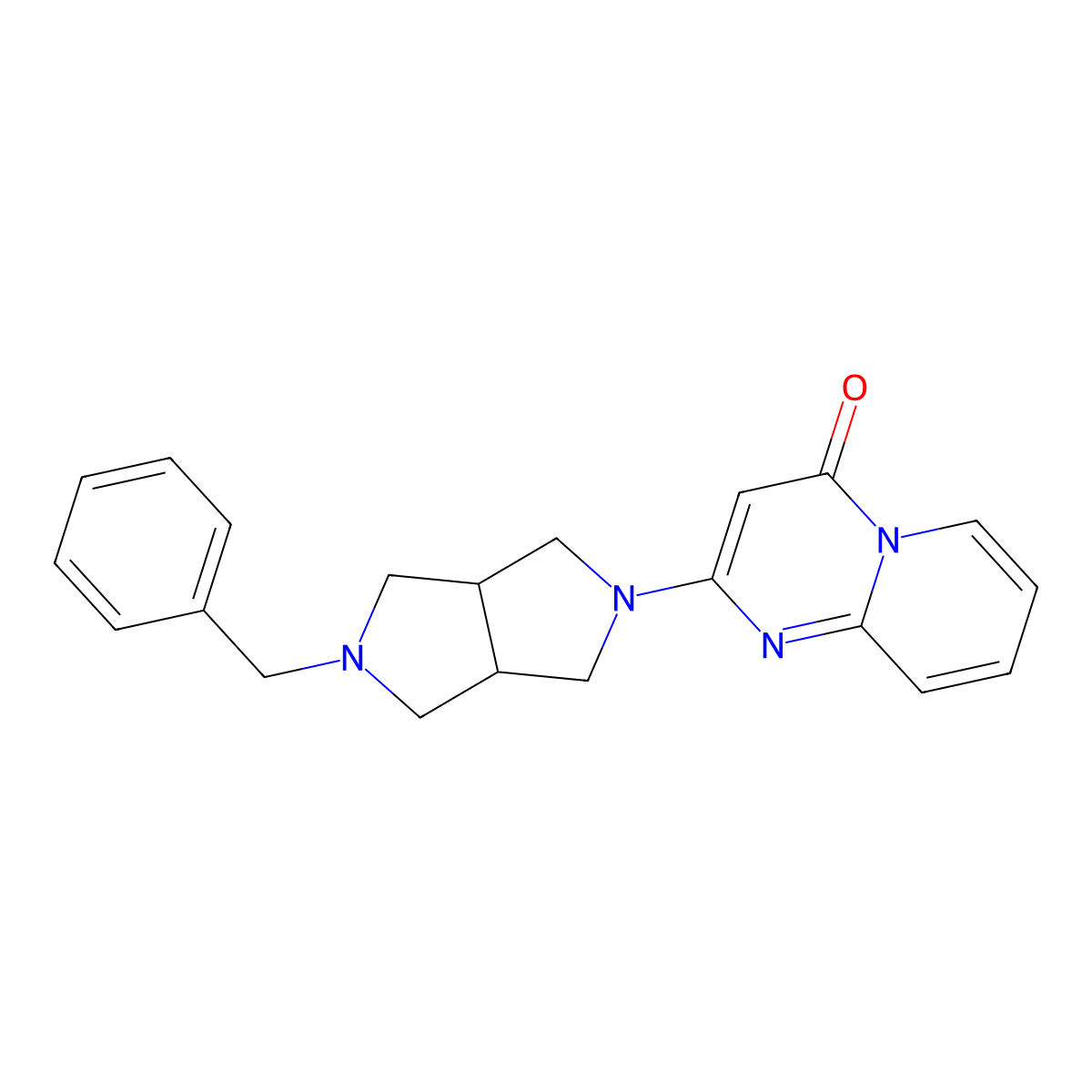 2-{5-benzyl-octahydropyrrolo[3,4-c]pyrrol-2-yl}-4H-pyrido[1,2-a]pyrimidin-4-one molecular structure, CAS 2380078-75-9