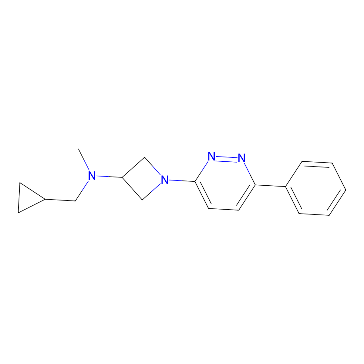 N-(Cyclopropylmethyl)-N-methyl-1-(6-phenylpyridazin-3-yl)azetidin-3-amine molecular structure, CAS 2380079-05-8