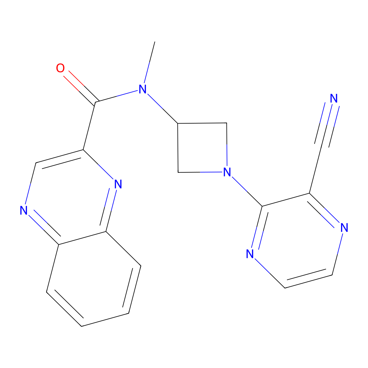 N-[1-(3-Cyanopyrazin-2-yl)azetidin-3-yl]-N-methylquinoxaline-2-carboxamide molecular structure, CAS 2380079-49-0