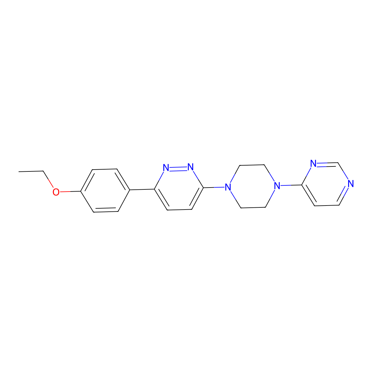 3-(4-Ethoxyphenyl)-6-[4-(pyrimidin-4-yl)piperazin-1-yl]pyridazine molecular structure, CAS 2380079-68-3