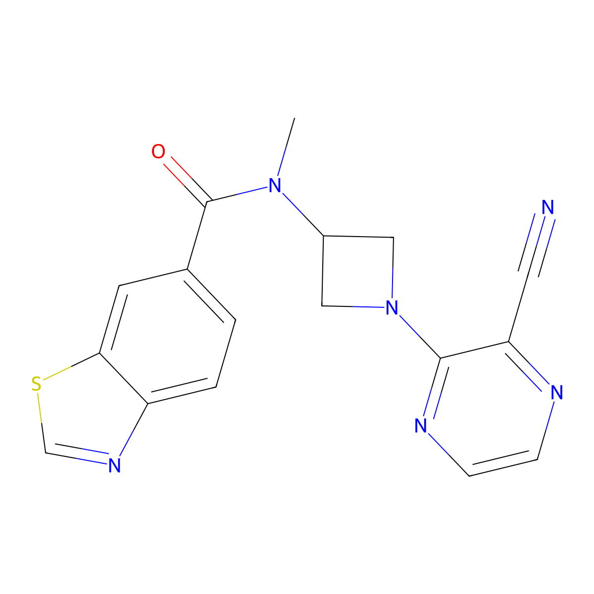 N-[1-(3-Cyanopyrazin-2-yl)azetidin-3-yl]-N-methyl-1,3-benzothiazole-6-carboxamide molecular structure, CAS 2380079-76-3
