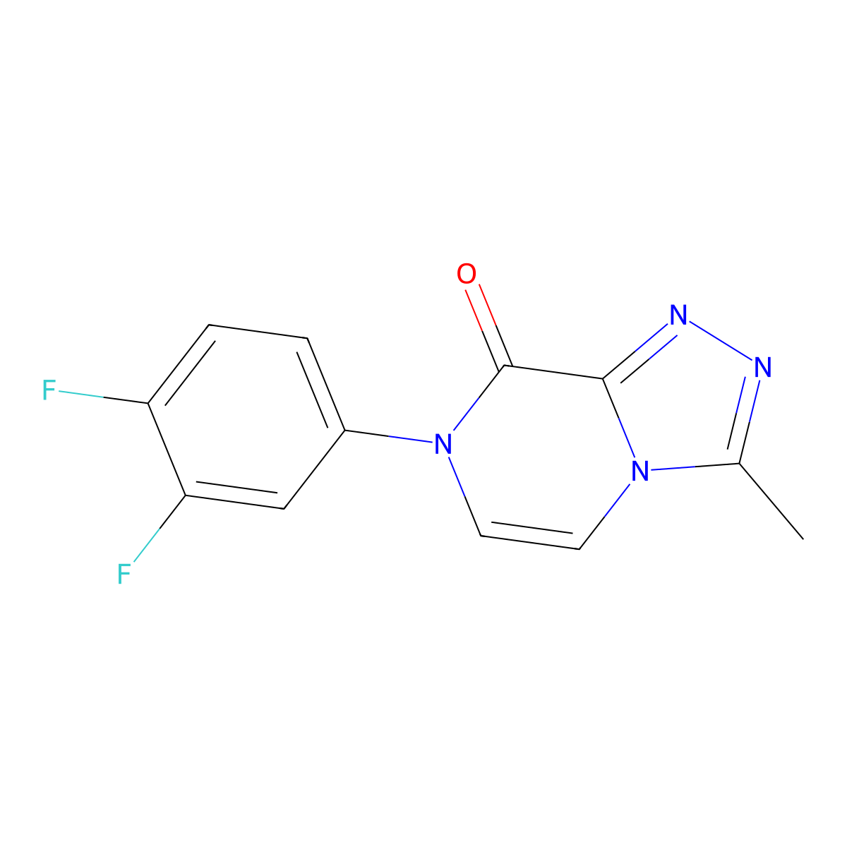 7-(3,4-difluorophenyl)-3-methyl-7H,8H-[1,2,4]triazolo[4,3-a]pyrazin-8-one molecular structure, CAS 2380079-80-9