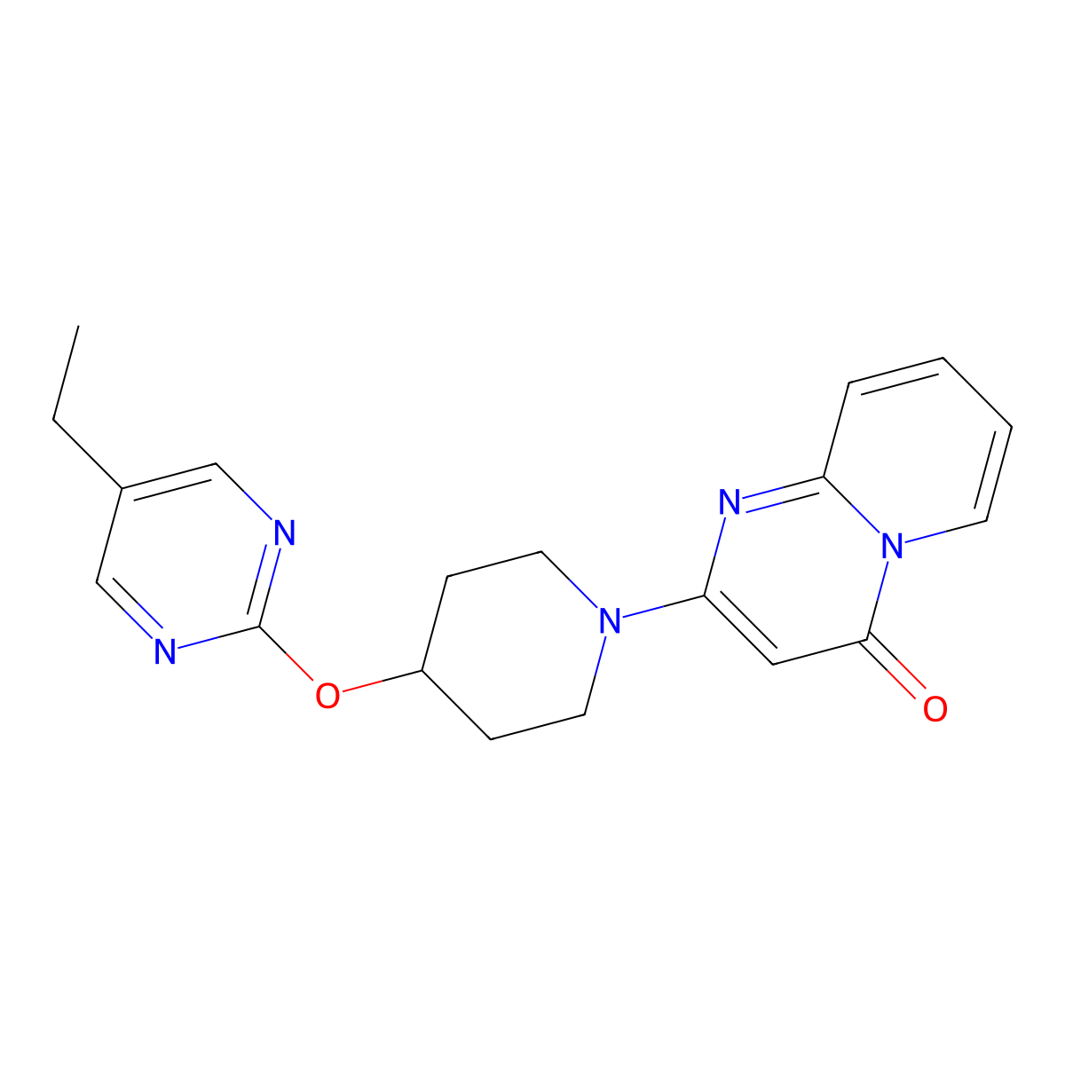 2-{4-[(5-ethylpyrimidin-2-yl)oxy]piperidin-1-yl}-4H-pyrido[1,2-a]pyrimidin-4-one molecular structure, CAS 2380080-03-3