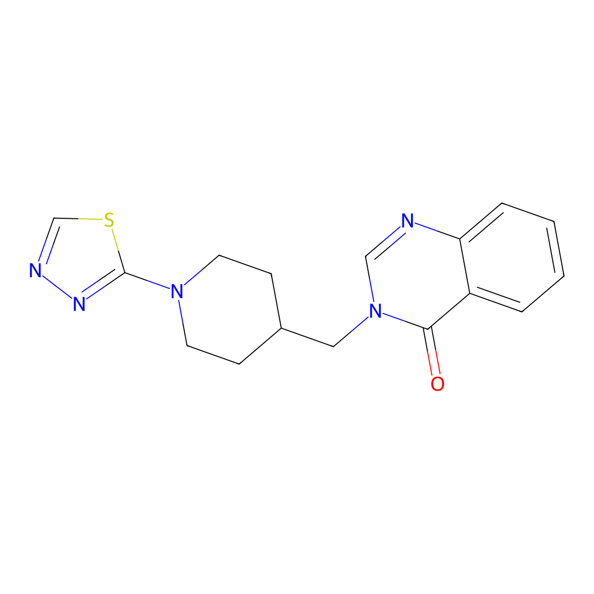 3-{[1-(1,3,4-Thiadiazol-2-yl)piperidin-4-yl]methyl}-3,4-dihydroquinazolin-4-one molecular structure, CAS 2380080-24-8