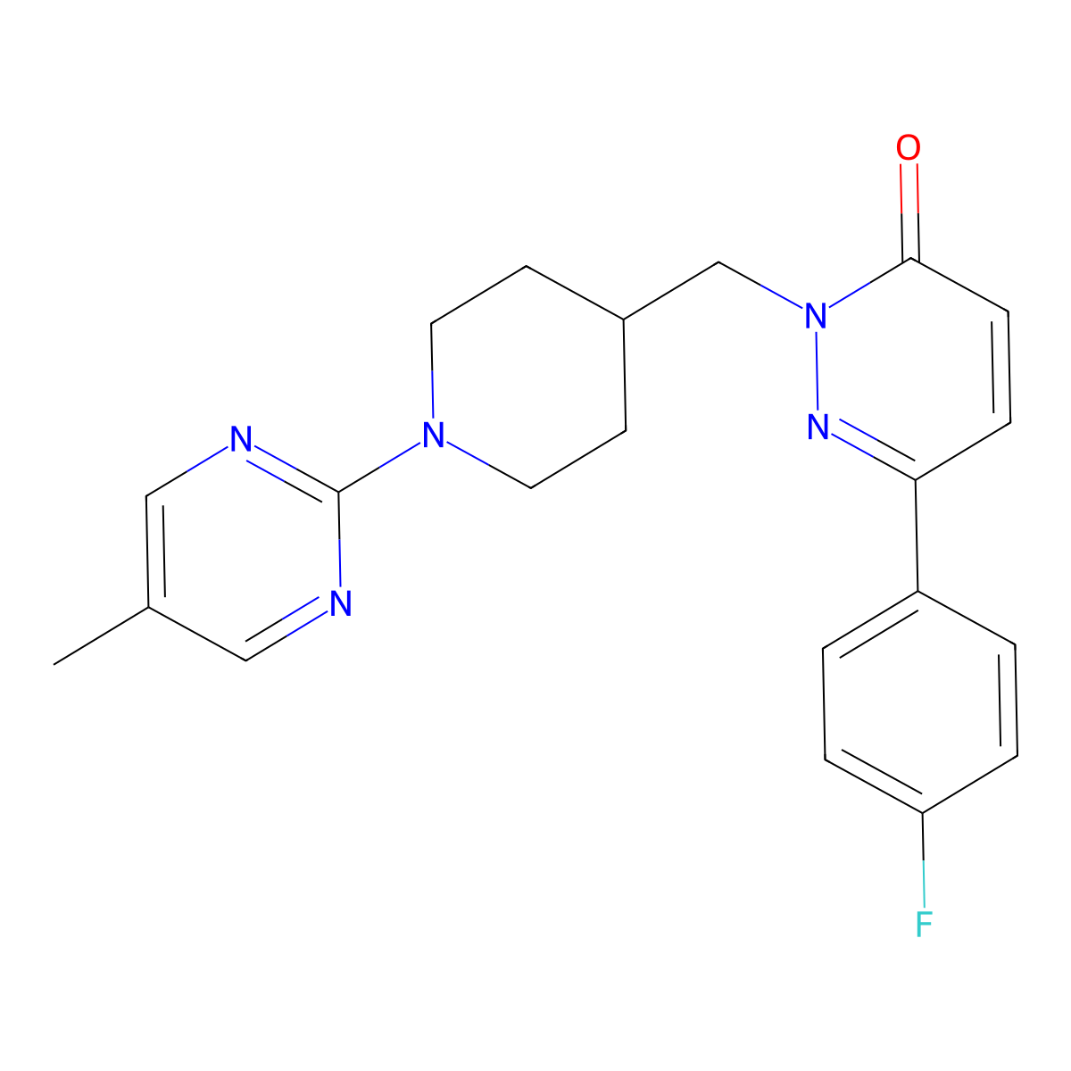 6-(4-Fluorophenyl)-2-{[1-(5-methylpyrimidin-2-yl)piperidin-4-yl]methyl}-2,3-dihydropyridazin-3-one molecular structure, CAS 2380080-38-4