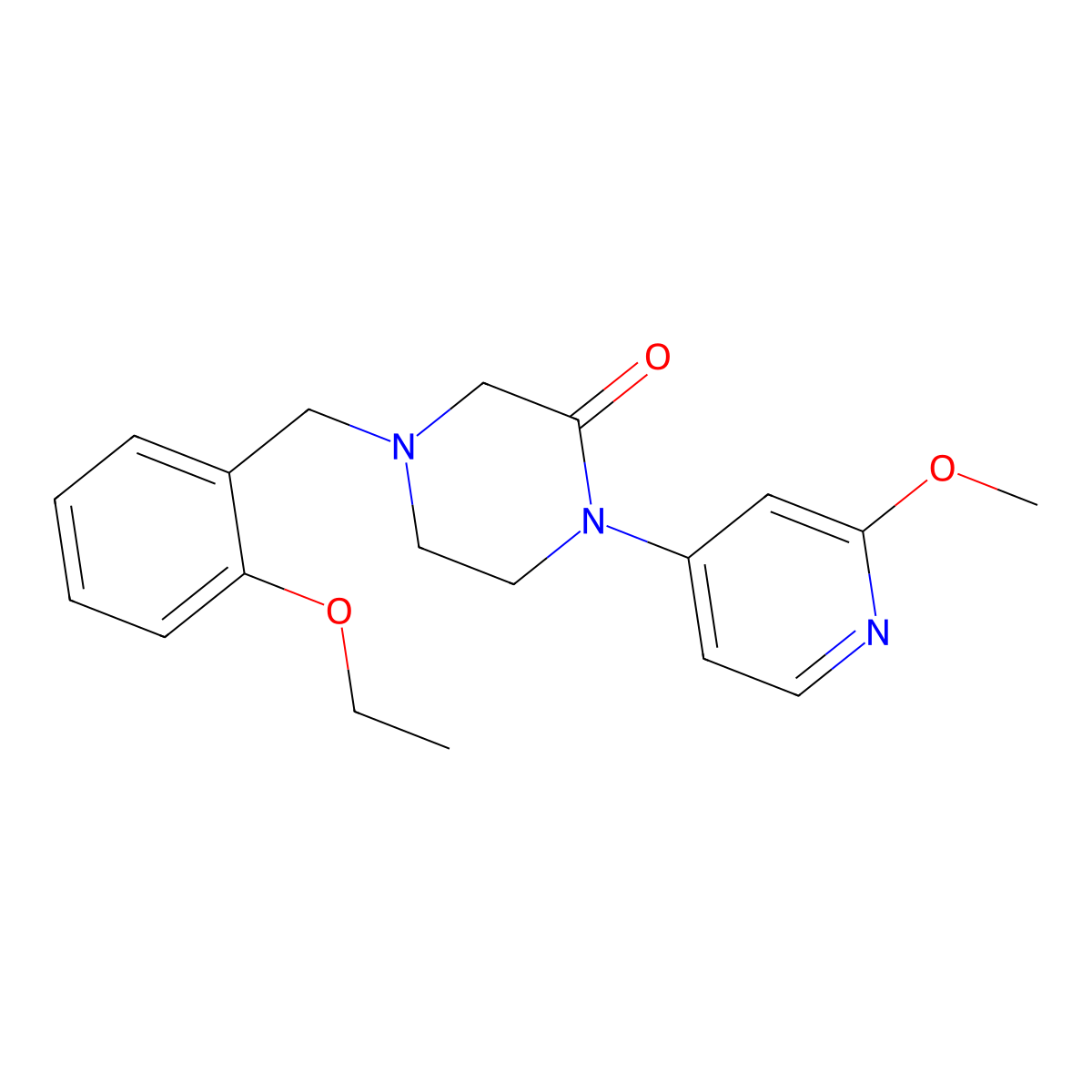 4-[(2-Ethoxyphenyl)methyl]-1-(2-methoxypyridin-4-yl)piperazin-2-one molecular structure, CAS 2380080-43-1