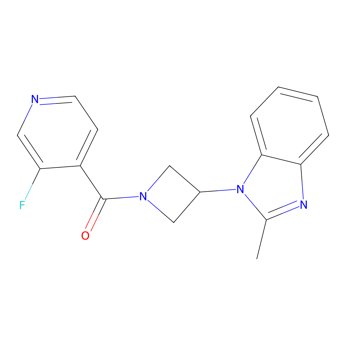 1-[1-(3-fluoropyridine-4-carbonyl)azetidin-3-yl]-2-methyl-1H-1,3-benzodiazole molecular structure, CAS 2380080-70-4