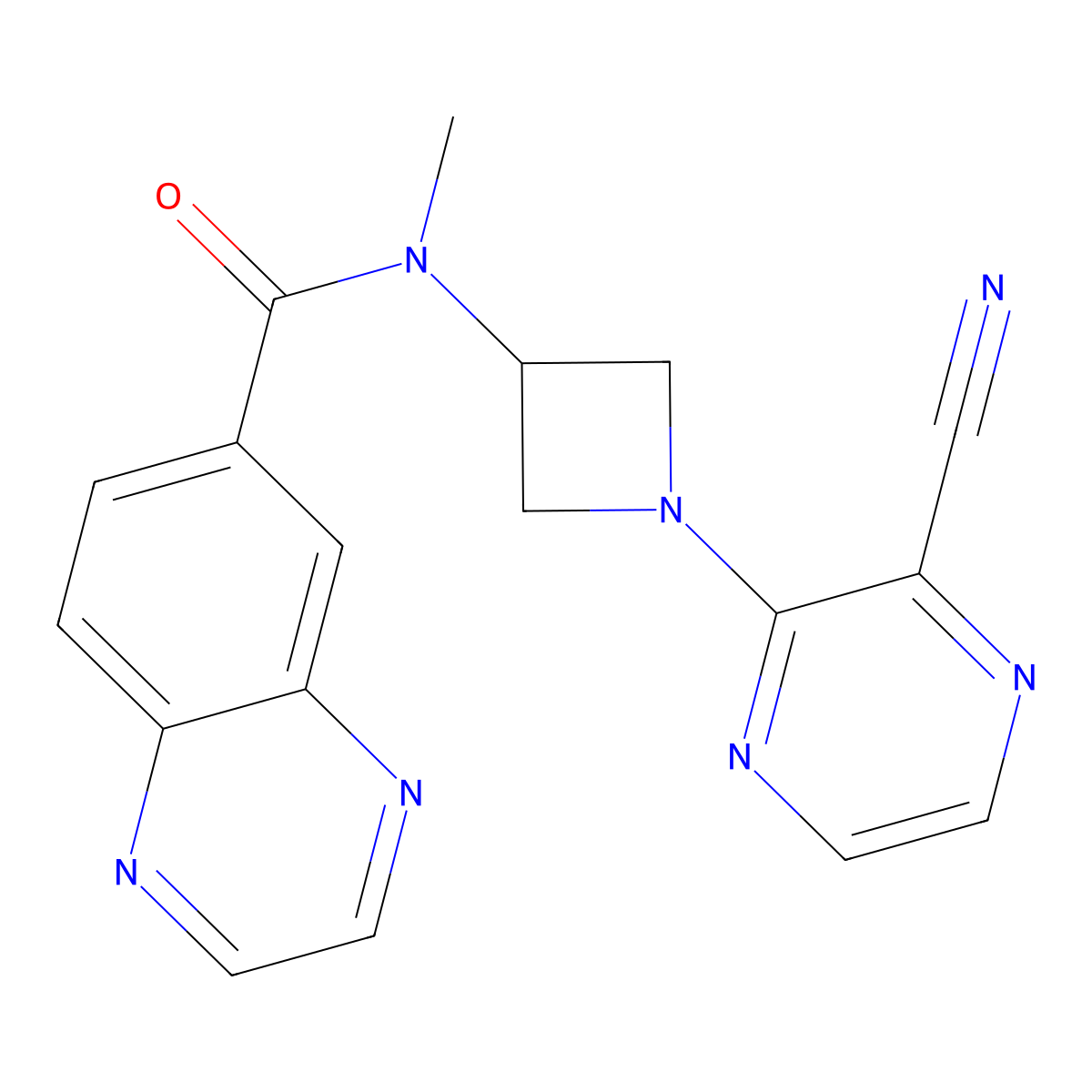 N-[1-(3-Cyanopyrazin-2-yl)azetidin-3-yl]-N-methylquinoxaline-6-carboxamide molecular structure, CAS 2380080-74-8