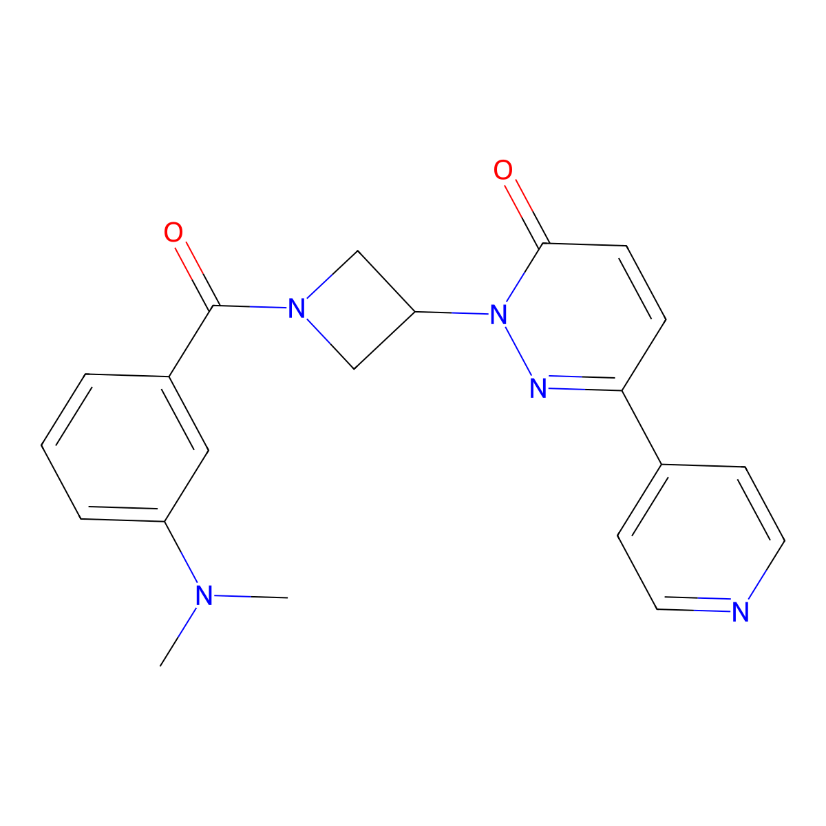 2-{1-[3-(Dimethylamino)benzoyl]azetidin-3-yl}-6-(pyridin-4-yl)-2,3-dihydropyridazin-3-one molecular structure, CAS 2380080-88-4