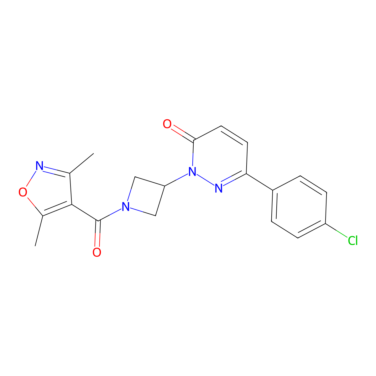 6-(4-Chlorophenyl)-2-[1-(3,5-dimethyl-1,2-oxazole-4-carbonyl)azetidin-3-yl]-2,3-dihydropyridazin-3-one molecular structure, CAS 2380081-00-3