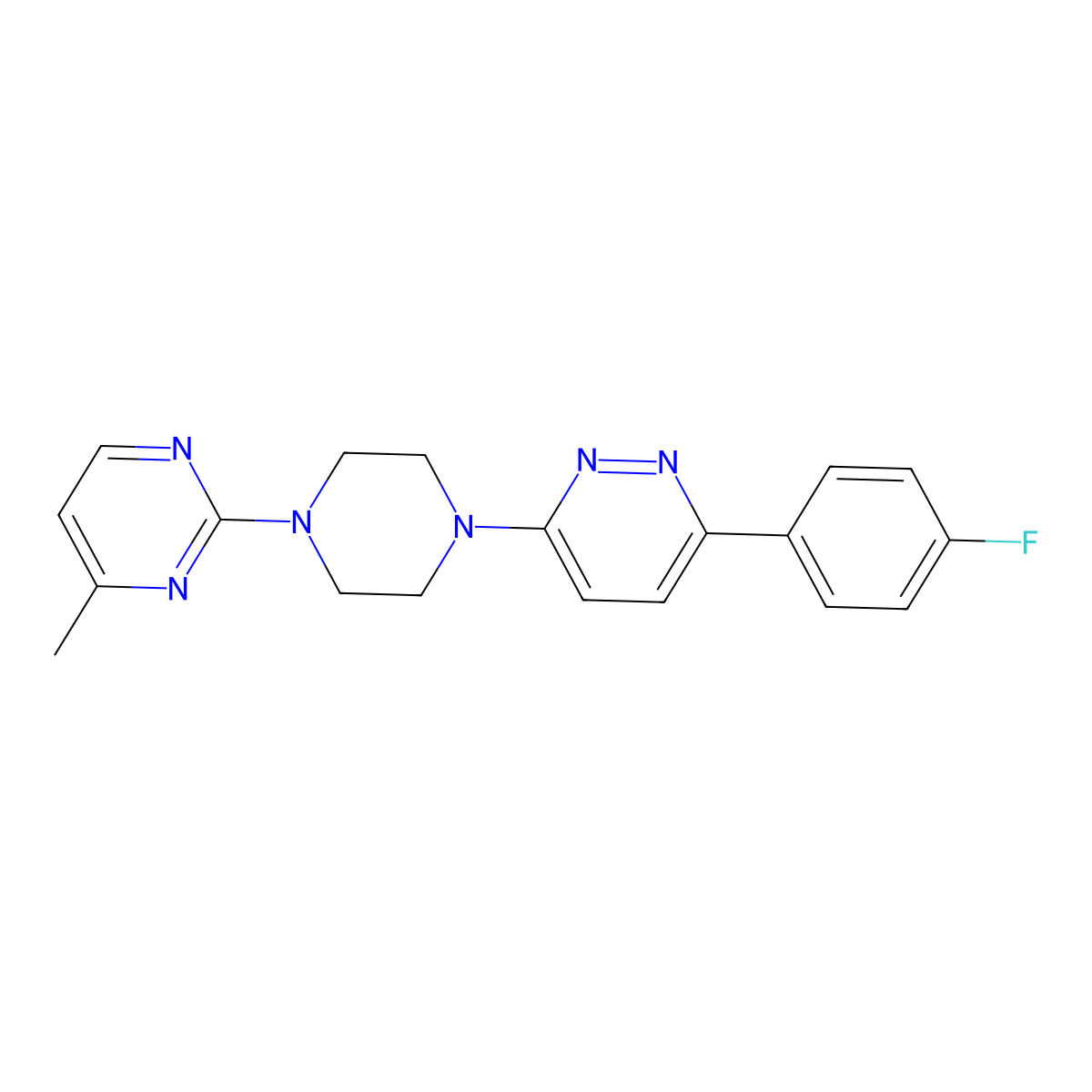 3-(4-Fluorophenyl)-6-[4-(4-methylpyrimidin-2-yl)piperazin-1-yl]pyridazine molecular structure, CAS 2380081-01-4