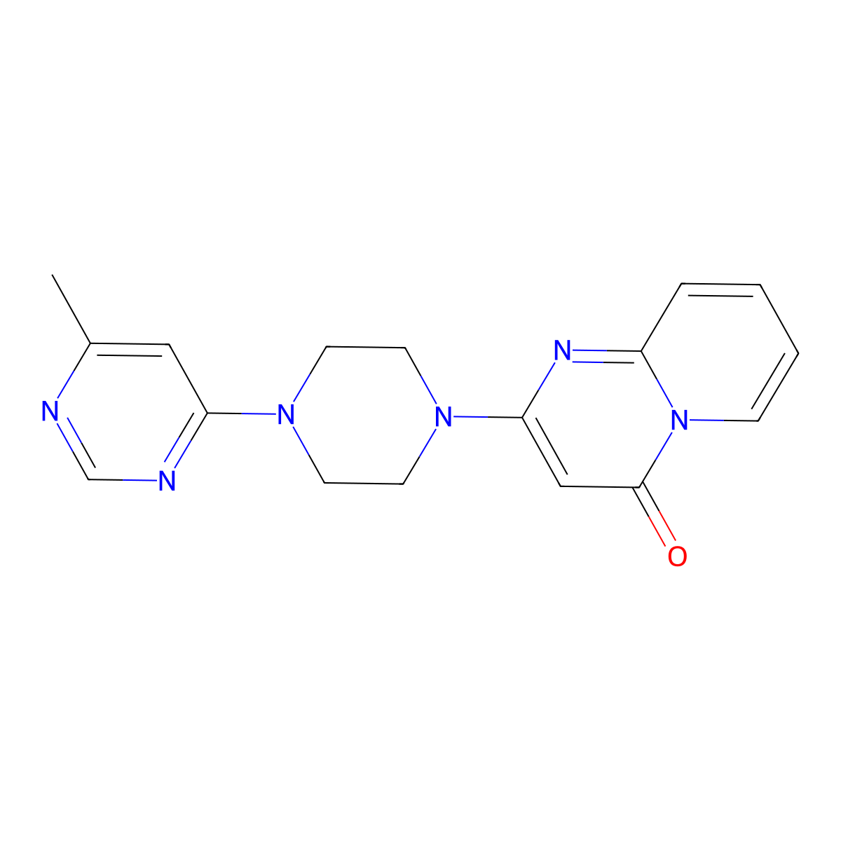 2-[4-(6-methylpyrimidin-4-yl)piperazin-1-yl]-4H-pyrido[1,2-a]pyrimidin-4-one molecular structure, CAS 2380081-25-2