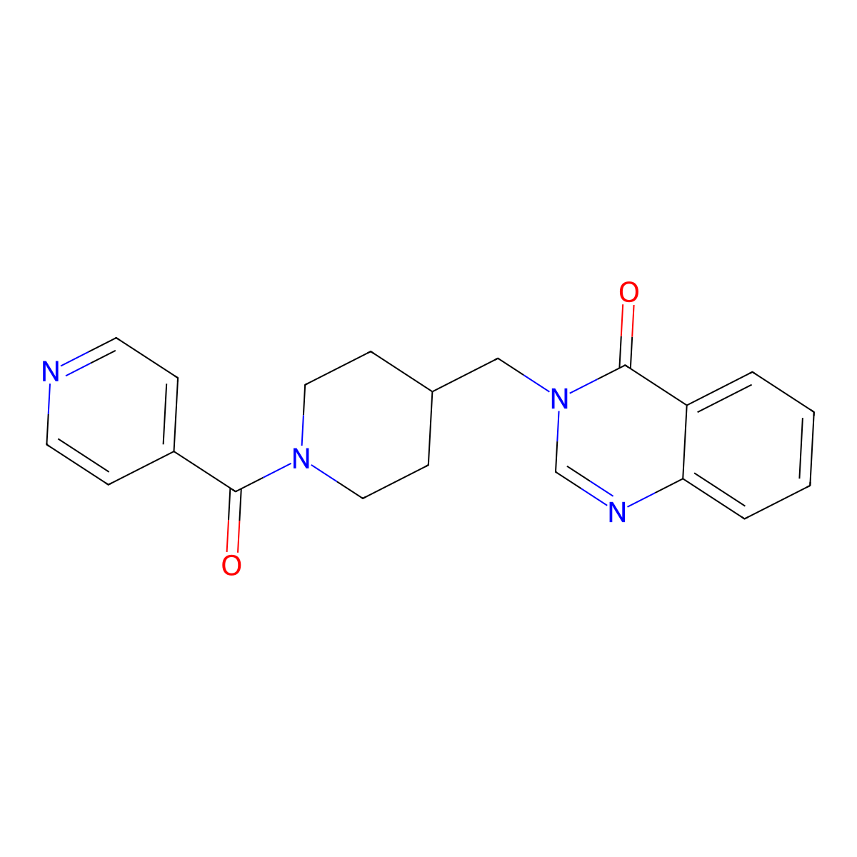 3-{[1-(Pyridine-4-carbonyl)piperidin-4-yl]methyl}-3,4-dihydroquinazolin-4-one molecular structure, CAS 2380081-28-5