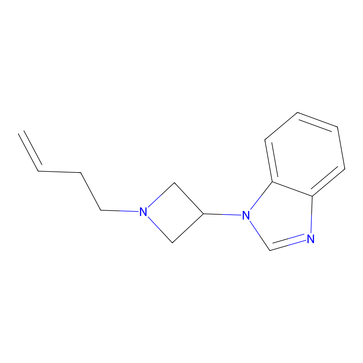 1-[1-(but-3-en-1-yl)azetidin-3-yl]-1H-1,3-benzodiazole molecular structure, CAS 2380081-37-6