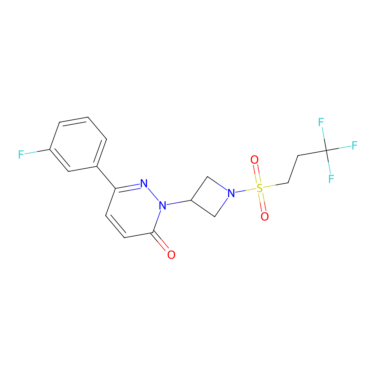 6-(3-Fluorophenyl)-2-[1-(3,3,3-trifluoropropanesulfonyl)azetidin-3-yl]-2,3-dihydropyridazin-3-one molecular structure, CAS 2380081-55-8