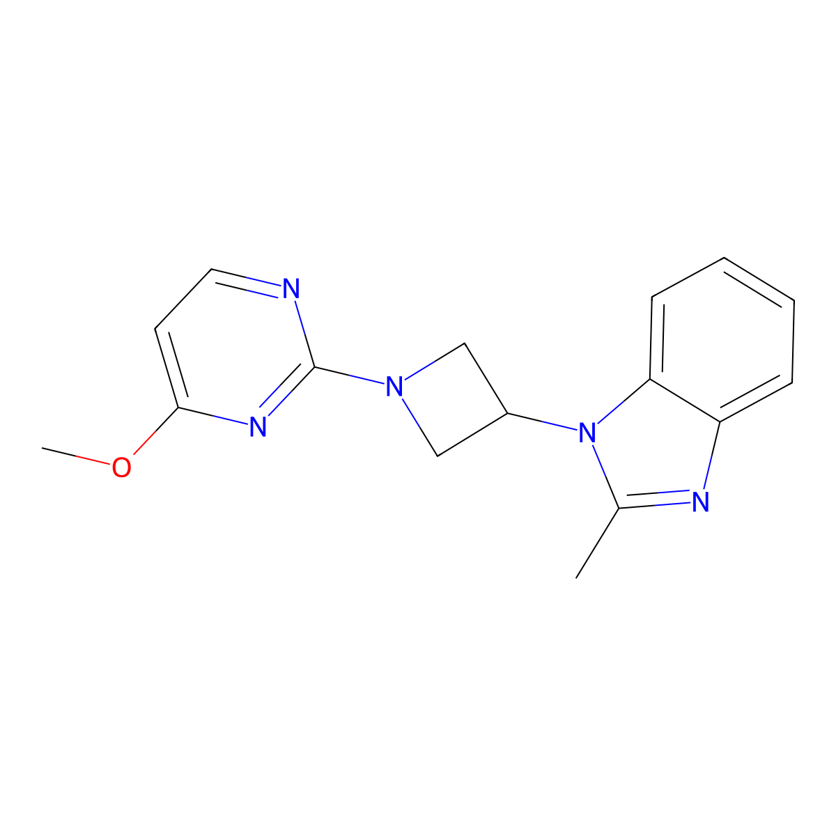 1-[1-(4-methoxypyrimidin-2-yl)azetidin-3-yl]-2-methyl-1H-1,3-benzodiazole molecular structure, CAS 2380081-73-0