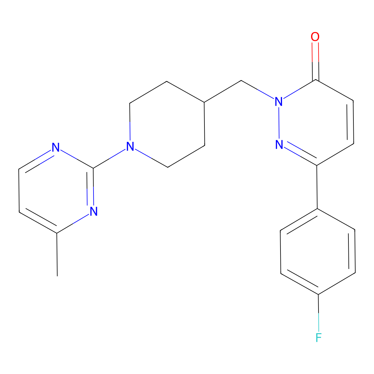 6-(4-Fluorophenyl)-2-{[1-(4-methylpyrimidin-2-yl)piperidin-4-yl]methyl}-2,3-dihydropyridazin-3-one molecular structure, CAS 2380081-81-0