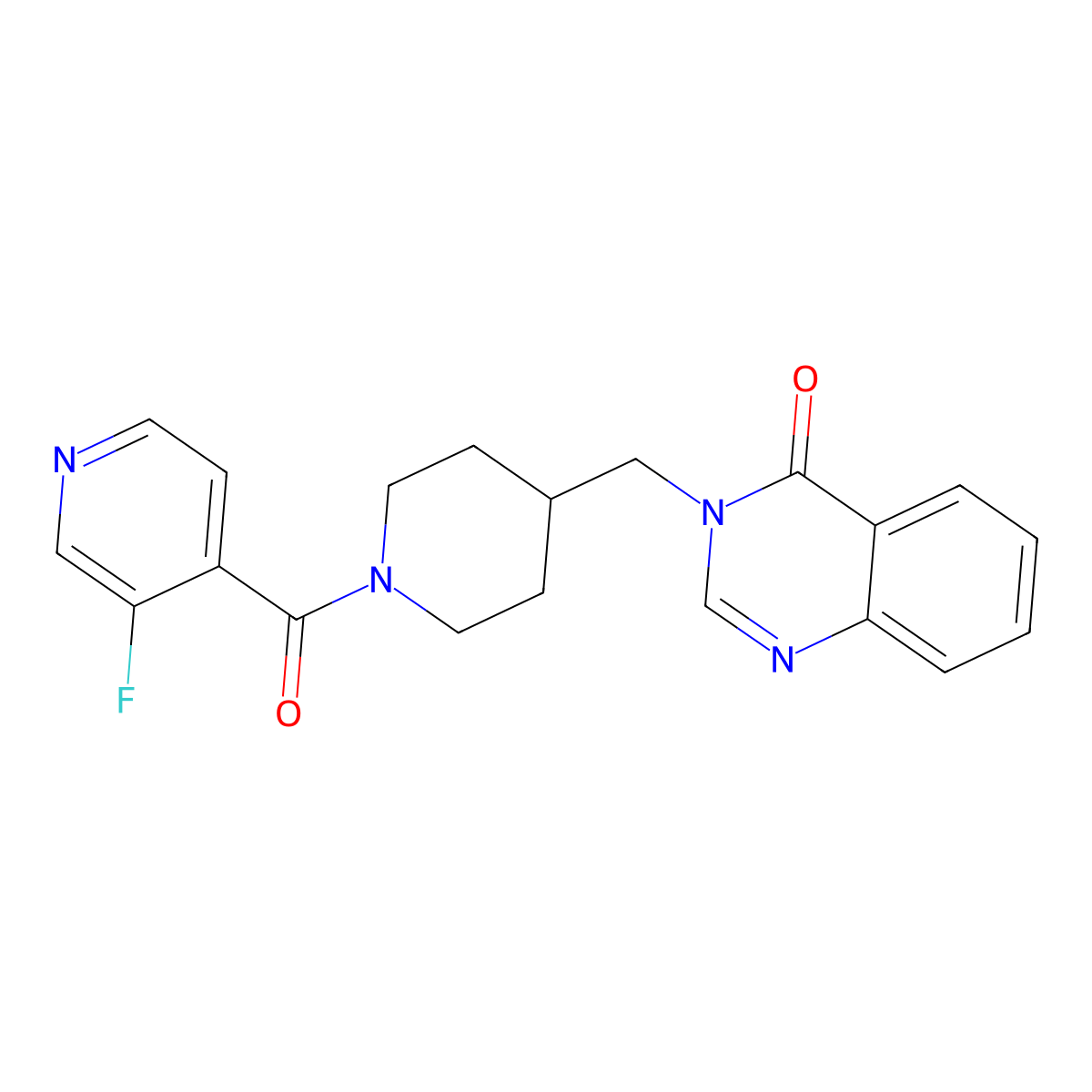 3-{[1-(3-Fluoropyridine-4-carbonyl)piperidin-4-yl]methyl}-3,4-dihydroquinazolin-4-one molecular structure, CAS 2380083-90-7