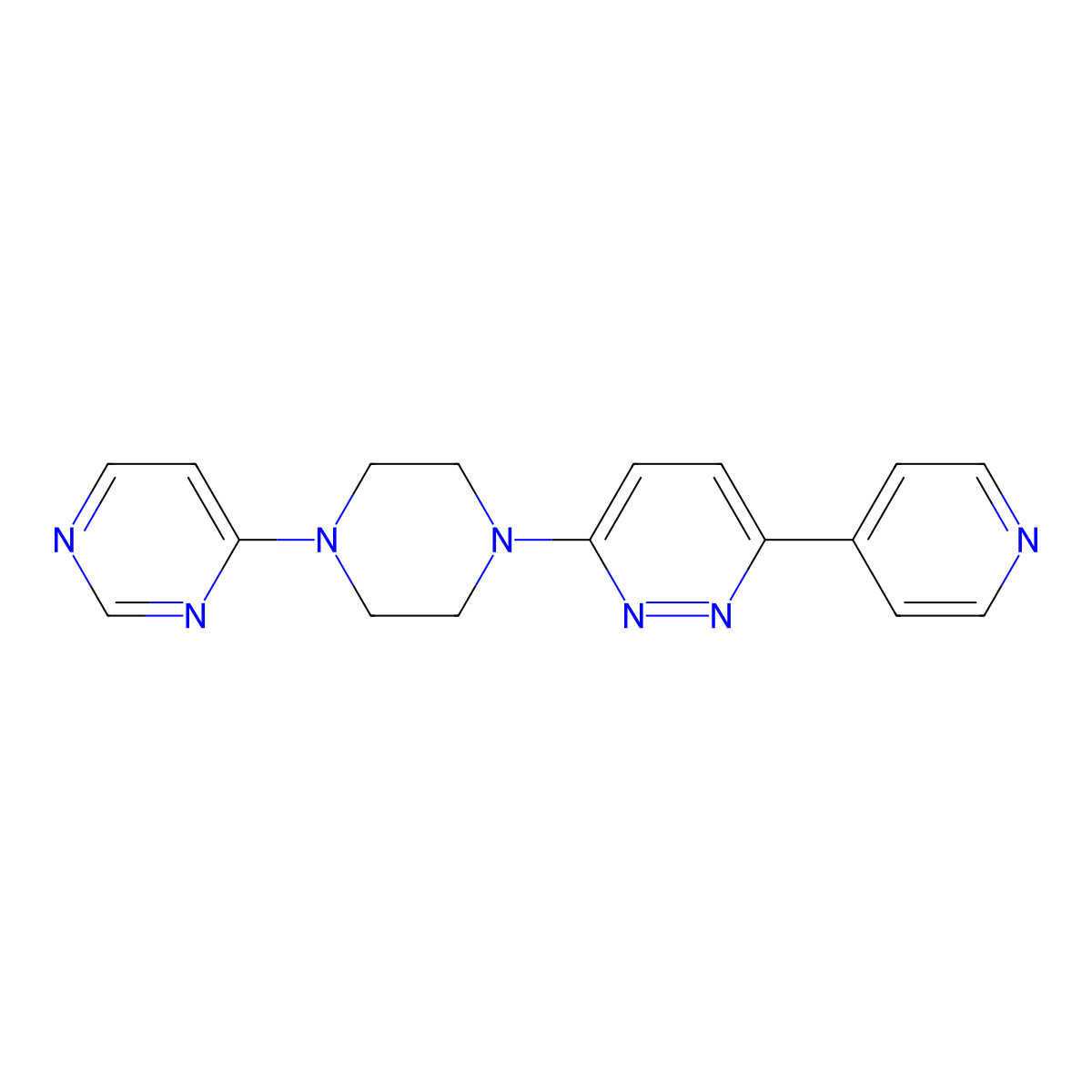 3-(Pyridin-4-yl)-6-[4-(pyrimidin-4-yl)piperazin-1-yl]pyridazine molecular structure, CAS 2380084-38-6