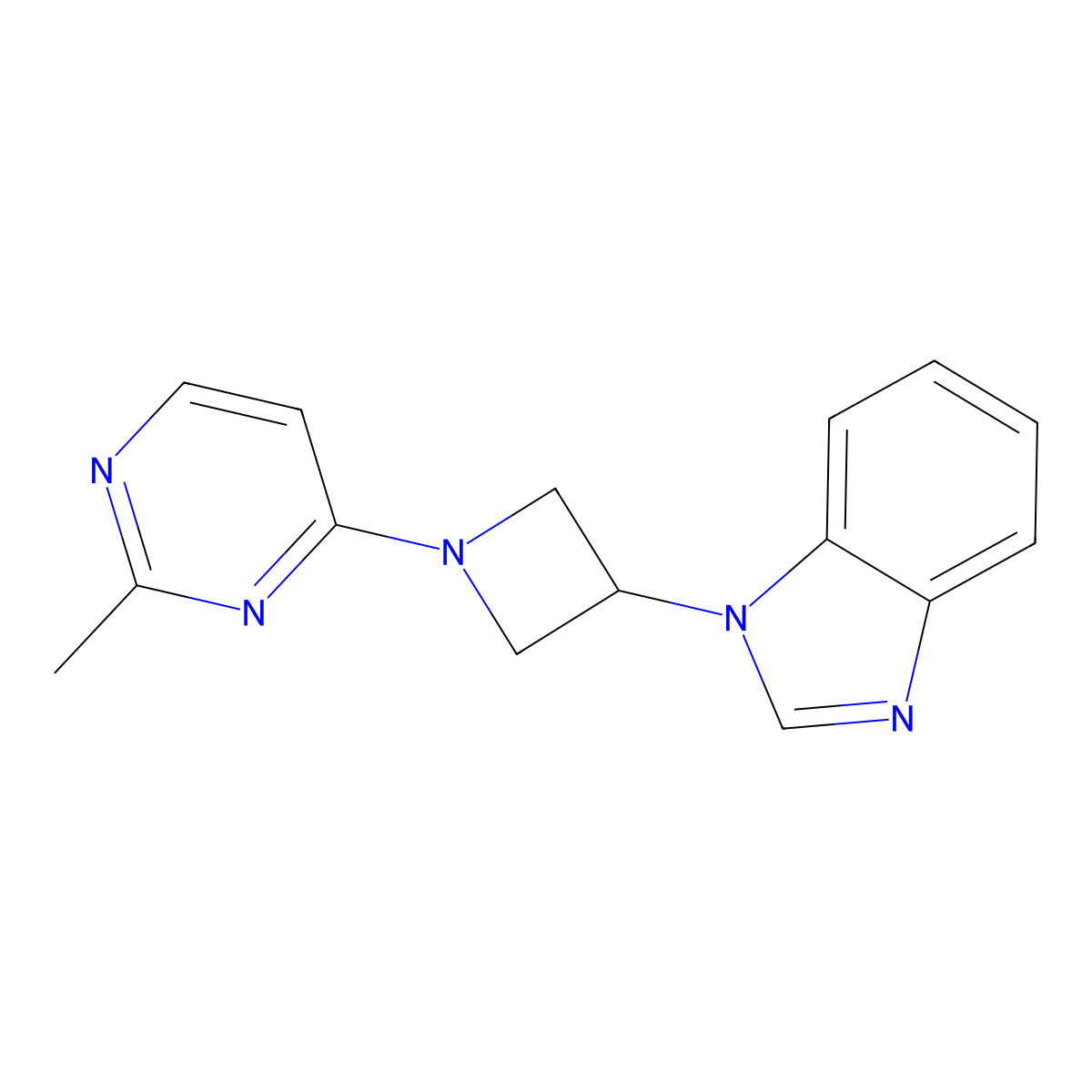 1-[1-(2-methylpyrimidin-4-yl)azetidin-3-yl]-1H-1,3-benzodiazole molecular structure, CAS 2380084-47-7