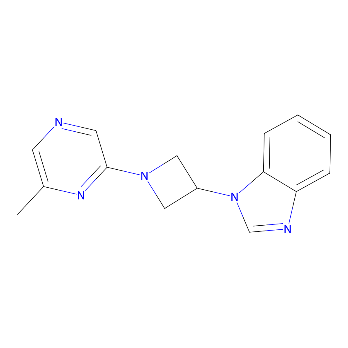 1-[1-(6-methylpyrazin-2-yl)azetidin-3-yl]-1H-1,3-benzodiazole molecular structure, CAS 2380084-62-6