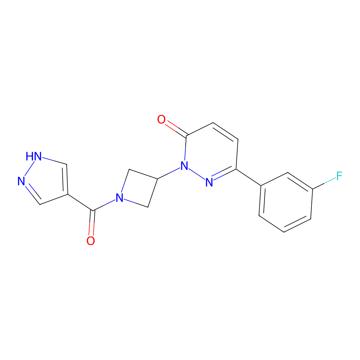 6-(3-fluorophenyl)-2-[1-(1H-pyrazole-4-carbonyl)azetidin-3-yl]-2,3-dihydropyridazin-3-one molecular structure, CAS 2380085-21-0