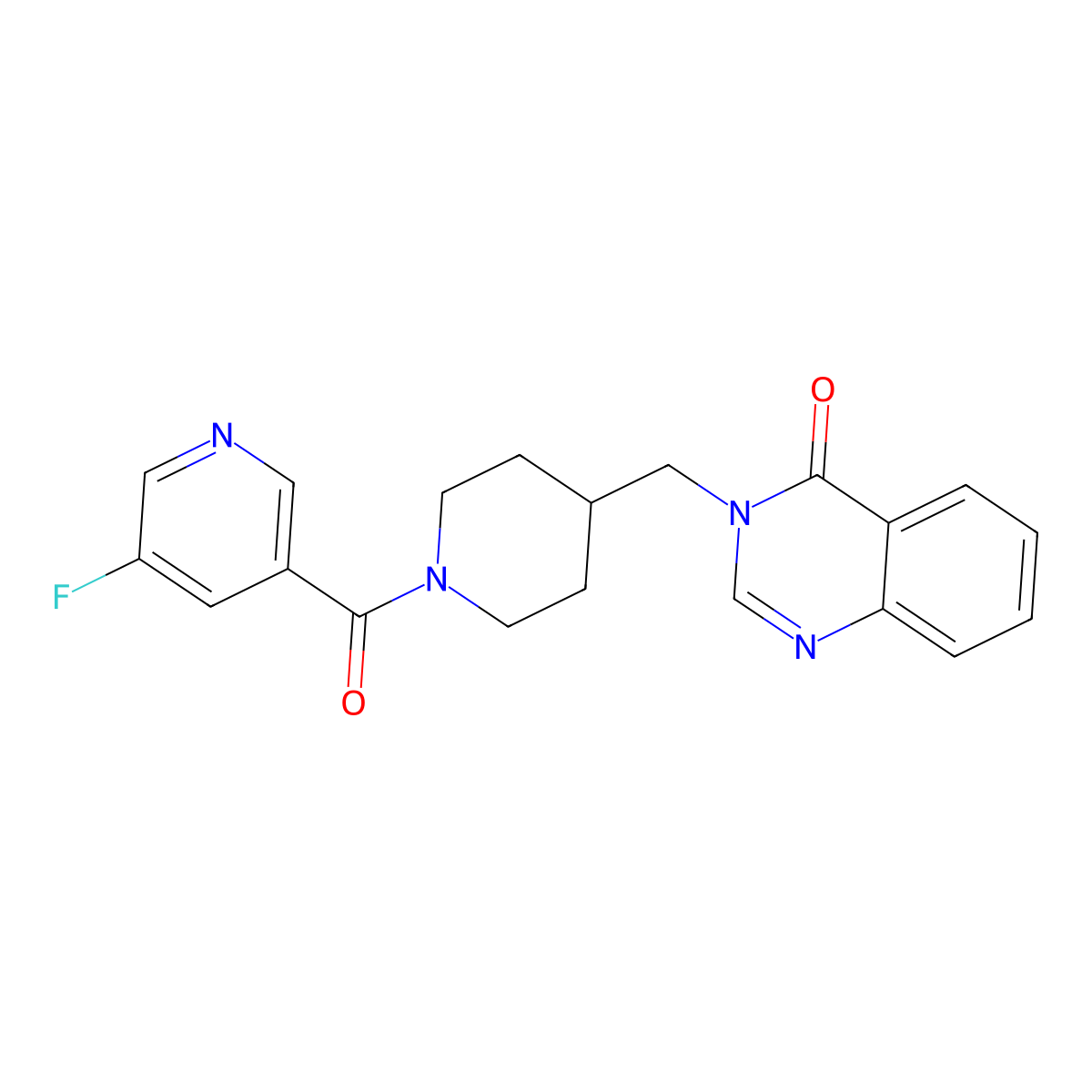 3-{[1-(5-Fluoropyridine-3-carbonyl)piperidin-4-yl]methyl}-3,4-dihydroquinazolin-4-one molecular structure, CAS 2380085-80-1