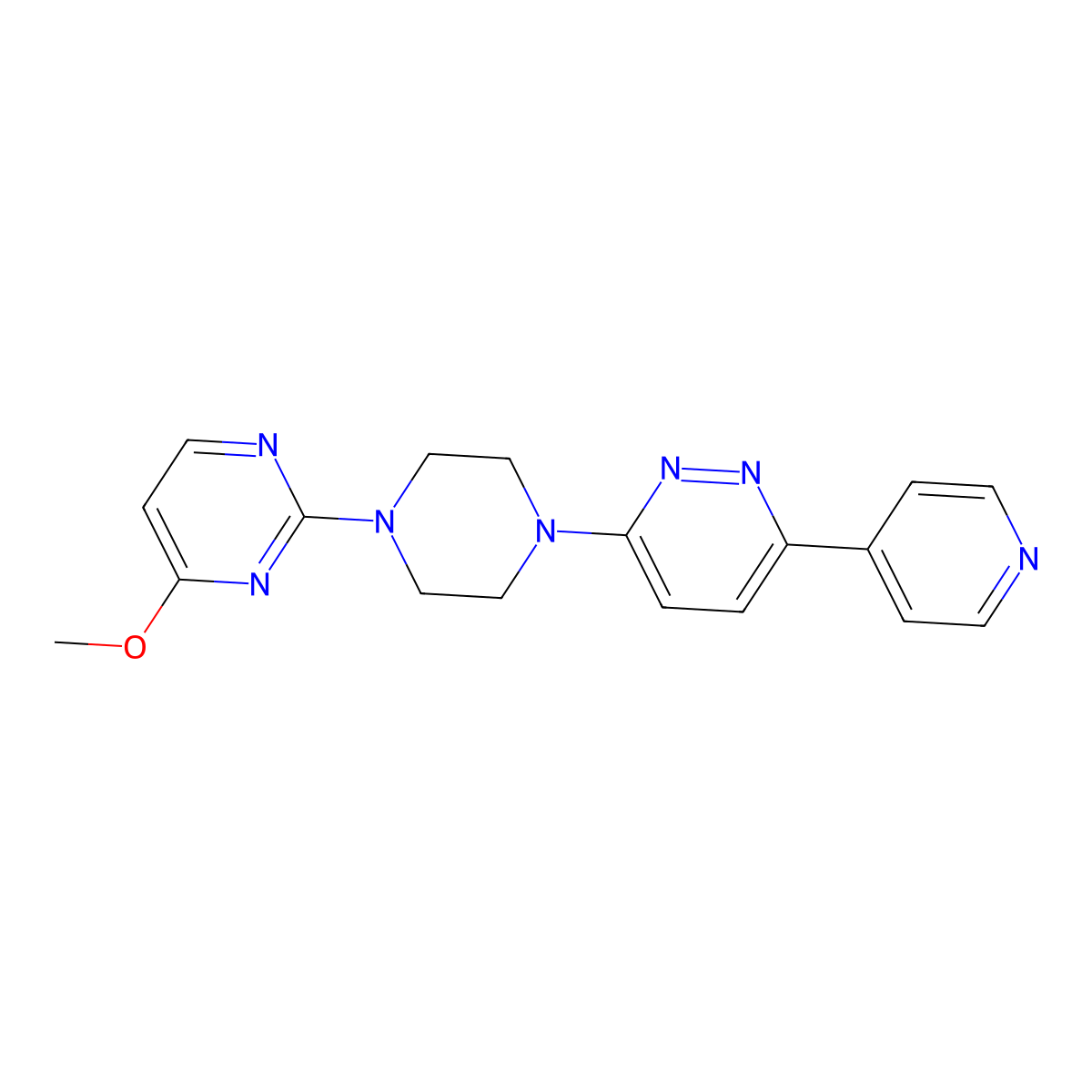 3-[4-(4-Methoxypyrimidin-2-yl)piperazin-1-yl]-6-(pyridin-4-yl)pyridazine molecular structure, CAS 2380085-85-6