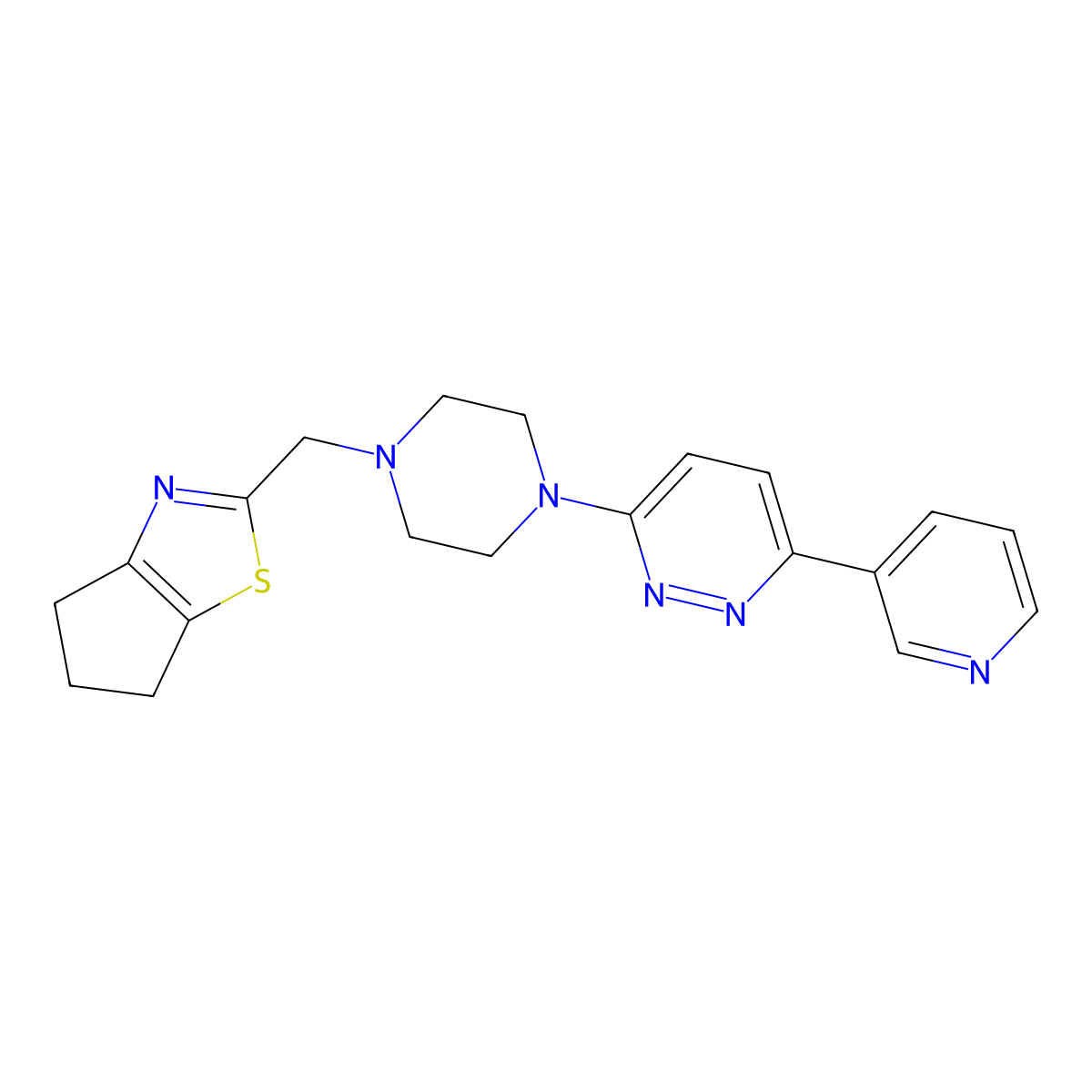 3-[4-({4H,5H,6H-cyclopenta[d][1,3]thiazol-2-yl}methyl)piperazin-1-yl]-6-(pyridin-3-yl)pyridazine molecular structure, CAS 2380086-02-0